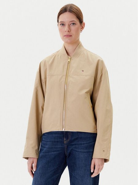 Tommy Hilfiger Kurtka bomber WW0WW45619 Beżowy Relaxed Fit. Brązowe kurtki Tommy Hilfiger, xxl, bez wzorów, z syntetyku, bez kaptura. Za 589.99 zł.