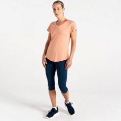 Vigilant damska sportowa koszulka. Brązowe t-shirty sportowe Dare 2b, bez wzorów, ze skóry, bez ramiączek, na fitness i siłownię. Za 150.50 zł.