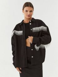 ROTATE Kurtka jeansowa Twill 101014100 Czarny Oversize. Czarne kurtki ROTATE, bez wzorów, z bawełny, bez kaptura. Za 1,109.00 zł.