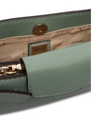 Guess Torebka Serenova Mini HWZG80 91720 Zielony. Zielone listonoszki Guess, z aplikacjami, ze skóry, bez dodatków. Za 549.99 zł.