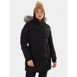 Płaszcz Zimowy Damski Fundango Melody. Czarne płaszcze FUNDANGO, na zimę, bez wzorów, z puchu, eleganckie, bez kaptura. Za 599.90 zł.