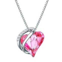 Rafaela Donata Naszyjnik srebrny Serce srebro wysokiej próby zdobiony kryształkami Swarovski® srebrny Naszyjniki 1 ct Damski. Szare naszyjniki Rafaela Donata, z materiału, srebrne. Za 719.99 zł.