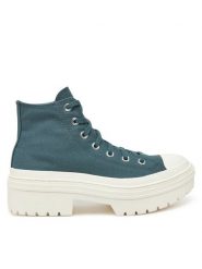 Converse Trampki Chuck Taylor All Star Lugged Heel Platform A10619C Niebieski. Niebieskie trampki Converse, bez wzorów, z materiału, retro, bez zapięcia. Za 269.99 zł.