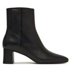 Botki Furla. Czarne botki Furla, bez wzorów, bez obcasa, na słupku, bez zapięcia. Za 1,104.00 zł.