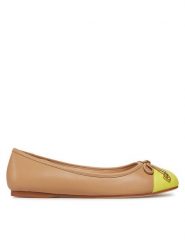 TWINSET Baleriny 241TCP110 Beżowy. Brązowe baleriny Twinset, bez wzorów, ze skóry, bez obcasa, bez zapięcia. Za 459.99 zł.