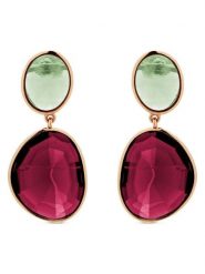 Luxenter Kolczyki-wkrętki z kwarcem rozmiar: onesize. Czerwone kolczyki Luxenter, z kwarcem, srebrne. Za 217.99 zł.