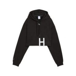 Damska gruba bluza z kapturem PUMA x HYROX PUMA Black. Czarne bluzy z kapturem Puma, m, bez wzorów, z dzianiny, z kapturem, do biegania. Za 231.89 zł.