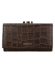 Wojas Skórzany portfel w kolorze brązowym - 14 x 8 x 3 cm rozmiar: onesize. Brązowe portfele Wojas, bez wzorów, z materiału. Za 127.99 zł.