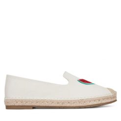 Espadryle DeeZee. Białe espadryle DeeZee, bez wzorów, bez obcasa. Za 119.99 zł.