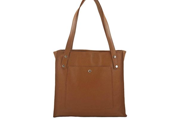 Shopperka skórzana BARBERINI'S j. brązowa 914-12. Brązowe shopper bag Barberinis, bez wzorów, ze skóry, biznesowe, na ramię, małe, bez dodatków. Za 280.99 zł.
