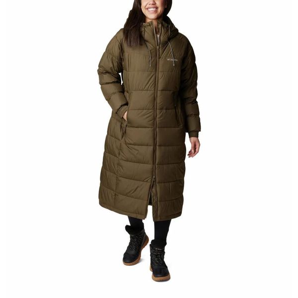 Płaszcz Puchowy Columbia Pike Lake Ii Long Jacket Damski Zimowy. Zielone płaszcze Columbia, na zimę, s, bez wzorów, z puchu, casualowe, bez kaptura. Za 981.00 zł.