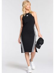 Adidas Sukienka w kolorze czarnym rozmiar: L. Czarne sukienki adidas, l, bez wzorów, bez kołnierzyka, bez ramiączek, midi. Za 156.95 zł.