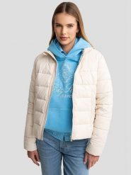 BIG STAR Kurtka pikowana w kolorze białym rozmiar: S. Białe kurtki BIG STAR, s, bez wzorów, retro, bez kaptura. Za 199.99 zł.