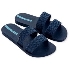 Klapki basenowe damskie Ipanema Renda II. Niebieskie klapki Ipanema, bez wzorów, z jeansu, eleganckie, bez obcasa, bez zapięcia. Za 65.45 zł.