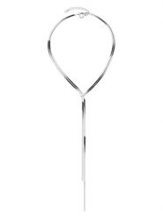 Liebeskind Naszyjnik - dł. 45 cm rozmiar: onesize. Szare naszyjniki Liebeskind, z materiału, ze stali. Za 158.84 zł.