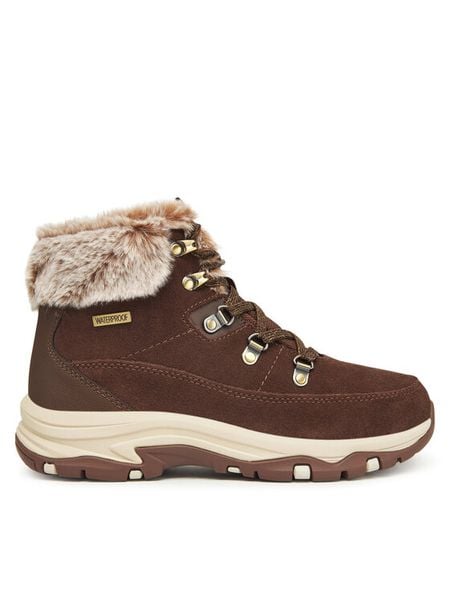 Skechers Trekkingi Trego 167882/CHOC Brązowy. Brązowe buty trekkingowe Skechers, bez wzorów, ze skóry, bez zapięcia, trekkingowe. Za 449.99 zł.