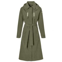Damska kurtka wodoodporna Basil MosseTrench-Coat. Zielone kurtki przeciwdeszczowe BASIL, bez wzorów, bez kaptura, rowerowe. Za 657.00 zł.