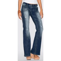 Dżinsy dzwony bonprix czarny denim. Jeansy marki bonprix. Za 89.99 zł.