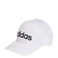 Czapka LINEAR BASEBALL CAP. Białe czapki z daszkiem adidas, bez wzorów, klasyczne. Za 64.95 zł.