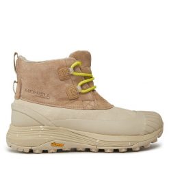 Śniegowce Merrell. Brązowe śniegowce Merrell, bez wzorów, bez zapięcia. Za 649.99 zł.