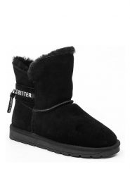Gooce Skórzane botki zimowe "Zina" w kolorze czarnym rozmiar: 41. Czarne botki Gooce, z aplikacjami, ze skóry, bez obcasa, bez zapięcia. Za 160.96 zł.