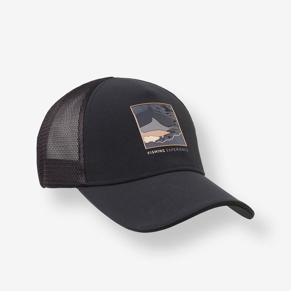 Czapka wędkarska z daszkiem Caperlan 900 wodoodporna. Brązowe czapki z daszkiem CAPERLAN, bez wzorów, z tkaniny, sportowe. Za 49.99 zł.