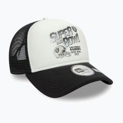 Czapka z daszkiem New Era Superbowl Trucker Las Vegas Raiders. Czarne czapki z daszkiem New Era, bez wzorów. Za 139.99 zł.