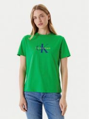 Calvin Klein Jeans T-Shirt Hero Classic LV047B865G Zielony Regular Fit. Zielone t-shirty Calvin Klein Jeans, m, bez wzorów, z bawełny, bez kołnierzyka, bez ramiączek. Za 219.99 zł.