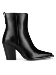 Gino Rossi Botki ROSSI-116196 Czarny. Czarne botki Gino Rossi, bez wzorów, bez obcasa, na słupku, bez zapięcia. Za 239.99 zł.