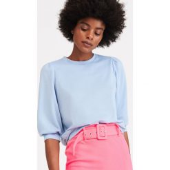 Gładka bluza - Niebieski. Niebieskie bluzy Reserved, l, bez wzorów, bez ramiączek, bez kaptura. Za 69.99 zł.