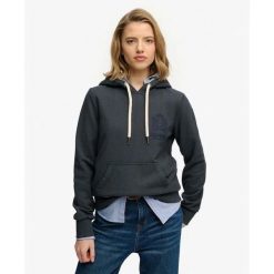 Bluza damska z kapturem Superdry Finest Goods. Niebieskie bluzy Superdry, bez wzorów, bez ramiączek, z kapturem. Za 338.85 zł.