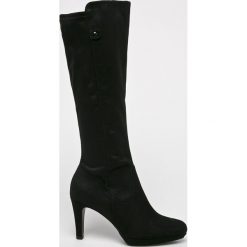 S. Oliver - Kozaki. Czarne kozaki S.Oliver, z materiału. Za 329.90 zł.