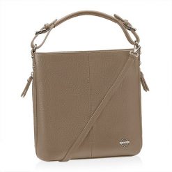 Shopperka skórzana BETLEWSKI TWB-DOL-49 TAUPE. Brązowe torebki klasyczne bez wzorów, ze skóry, bez dodatków. Za 379.99 zł.