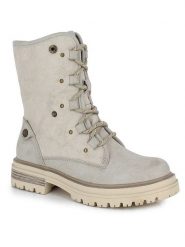 Kimberfeel Botki zimowe "Yasmine" w kolorze kremowym rozmiar: 37. Brązowe botki Kimberfeel, bez wzorów, z materiału, bez obcasa, bez zapięcia. Za 161.34 zł.