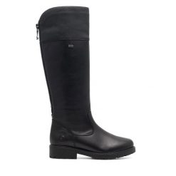 Kozaki Remonte. Czarne kozaki Remonte, bez wzorów, bez obcasa, na słupku, bez zapięcia. Za 359.99 zł.