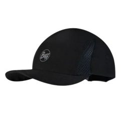Czapka z daszkiem biegowa unisex Buff 5 Panels Black ochrona UV. Czarne czapki z daszkiem Buff, bez wzorów, sportowe. Za 130.99 zł.