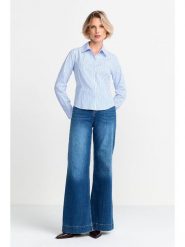 Rich&Royal Bluzka w kolorze błękitno-białym rozmiar: 34. Białe bluzki Rich&Royal, bez wzorów, z bawełny, bez kołnierzyka, bez ramiączek. Za 157.35 zł.