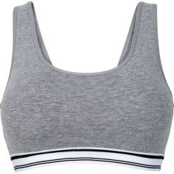 Biustonosz bustier, bawełna organiczna bonprix szary melanż. Biustonosze marki bonprix. Za 34.99 zł.