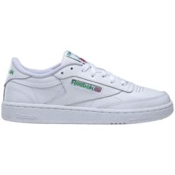 Buty Reebok Club C 85 Białe Damskie Sneakersy. Białe buty treningowe Reebok, bez wzorów, ze skóry, bez zapięcia, trekkingowe, Reebok Club. Za 497.99 zł.