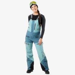 Spodnie narciarskie Kobieta Swedemount Freeride Bib Pants wodoodporne. Zielone spodnie narciarskie SWEDEMOUNT, bez wzorów, narciarskie. Za 899.99 zł.