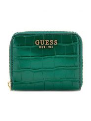 Guess Portfel w kolorze zielonym - 11 x 9 x 2 cm rozmiar: onesize. Zielone portfele Guess, z aplikacjami, z materiału. Za 149.31 zł.