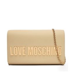 Torebka LOVE MOSCHINO. Brązowe kopertówki Love Moschino, bez wzorów, wizytowe, bez dodatków. Za 699.99 zł.