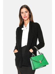 ASSUILI Kardigan w kolorze czarnym rozmiar: 38. Czarne swetry Assuili, bez wzorów, z kaszmiru, klasyczne, bez ramiączek. Za 173.99 zł.