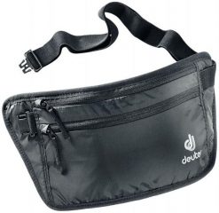 DEUTER Saszetka SECURITY MONEY BELT II-Czarny. Czarne nerki i saszetki Deuter, bez wzorów, z materiału, bez dodatków. Za 88.00 zł.