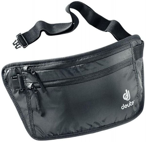 DEUTER Saszetka SECURITY MONEY BELT II-Czarny. Czarne nerki i saszetki Deuter, bez wzorów, z materiału, bez dodatków. Za 88.00 zł.