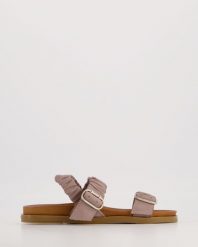 SZARE SANDAŁY 030032222 HAT. Szare sandały Venezia, bez wzorów, ze skóry, bez obcasa, bez zapięcia. Za 179.00 zł.
