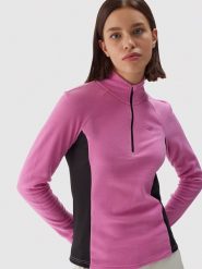 4F Bluza polarowa w kolorze różowo-czarnym rozmiar: XS. Czarne bluzy bez kaptura 4f, xs, bez wzorów, z materiału. Za 57.33 zł.