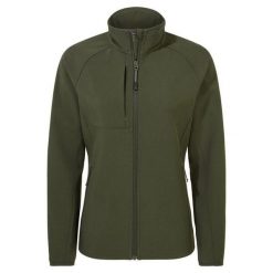 Kurtka Damska Expert Basecamp Soft Shell. Zielone kurtki przejściowe sportowe Craghoppers, bez wzorów, z softshellu, bez kaptura, trekkingowe. Za 254.99 zł.