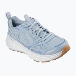 Buty damskie SKECHERS Edgeride Power Flow. Niebieskie buty sportowe lifestyle Skechers, bez wzorów, sportowe, bez zapięcia. Za 269.99 zł.