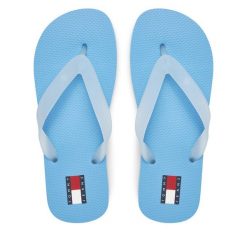 Japonki Tommy Jeans. Niebieskie japonki Tommy Jeans, bez wzorów, z jeansu. Za 109.99 zł.